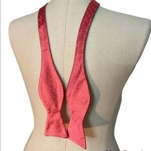 IKE BEHAR necktie salmon color polka dot adjustable tie